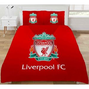 Liverpool FC voetbal logo dekbedovertrek tweepersoons met 2 kussenslopen
