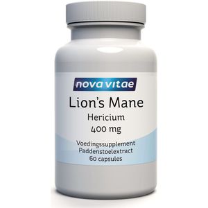 Nova Vitae - Lion's Mane Puur - Pruikzwam - 400 mg - 60 Capsules