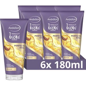 Andrélon 1 Minuut WOW Masker - Perfecte Krul - verrijkt met arganolie - 6 x 180 ml