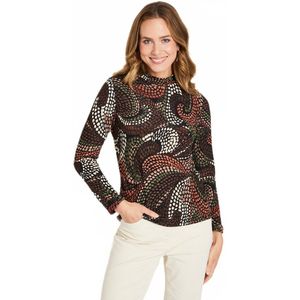 Warm kort T-shirt met grafische opstaande kraag