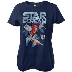 Transformers Starscream Washed Girly Tee Damen T-Shirt Navy-S