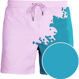 SEA'SONS jongens kleurveranderende zwemshort blauw-roze - 134/140