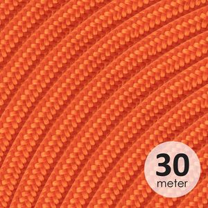 Home Sweet Home - Strijkijzersnoer Oranje - stof - bestel 30 meter - elektriciteitssnoer 3 aderig - textielkabel 3x0.75m² - VDE gekeurd elektriciteitskabel - maak zelf je eigen unieke lamp!
