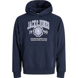 Jack&Jones - Jjmako Sweat Hood - Blauw - Hoodie