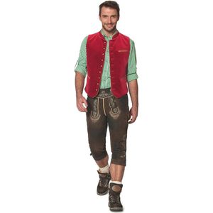 Heren Vest van Hoogwaardig Katoenfluweel met Suède Accenten