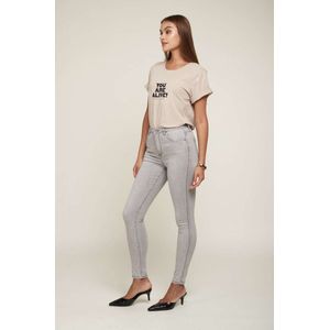 Broek Toxik3 hoge taille light grey slim fit L185