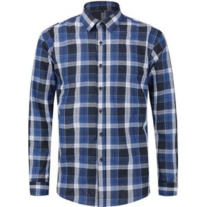 Allthemen Heren Geruit Overhemd Met Lange Mouw - Zaken Regular Fit Overhemd - S