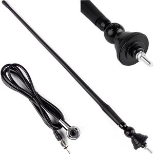 Universele antenne met voet - Auto antenne - 34cm - 5mm - 1,4m kabel lengte - Rubber