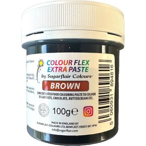 Sugarflair Colourflex Extra Paste Voedingskleurstof - Pasta - Bruin - 100g