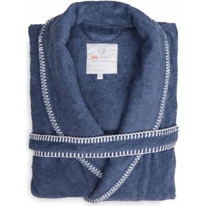 Luxe Dames Bamboe Badjas Jeans Blauw | XL | Comfortabel En Hoogwaardig | Stijlvolle Stiksel Randen