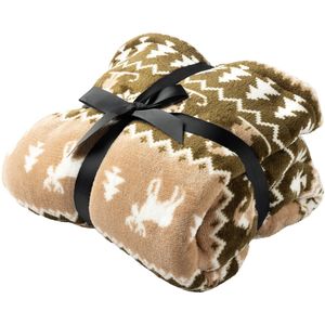 LAPLAND - hoodie 50x70 cm - kinderen - kerst - Military Olive - groen