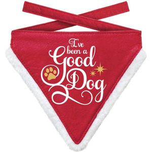 Kerst bandana/sjaaltje -middelgrote honden -Good Dog - 18x14 cm -accessoires huisdieren