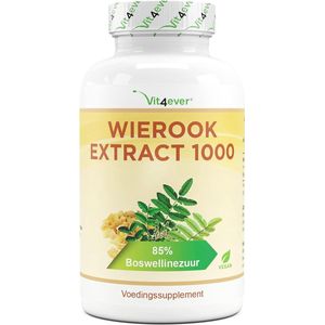Vit4ever - Indiase Boswellia Serrata - 365 Capsules - Frankincense Wierook Extract - Premium: 85% Boswellia Zuur - Hooggedoseerd met 1000 mg per dagelijkse dosis - Veganistisch
