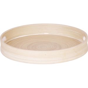 Kolibri Home | Decoratieschaal - Rond egaal bamboe dienblad Ø30cm -