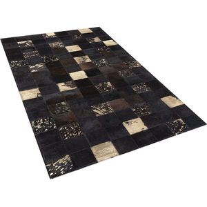 BANDIRMA - Vloerkleed - Bruin - 140 x 200 cm - Koeienhuid leer
