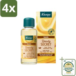 Kneipp - Badolie - Beauty Secret - Voor alle huidtypen - 100 ml - Voordeelverpakking - 4 stuks - Huidverzorging - Argan olie