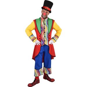 Magic By Freddy's - Clown & Nar Kostuum - Regenboog Golven Clown Circus Theater - Man - multicolor - XXL - Carnavalskleding - Verkleedkleding