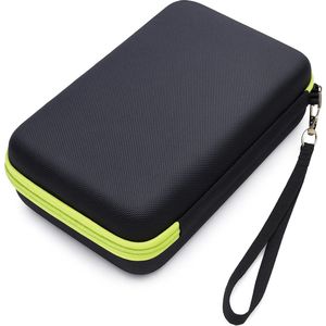 Hard Cover Carry Case - Luxe reisetui - Zwart - Geschikt Voor Philips Oneblade