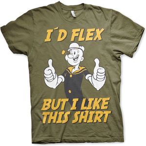 Popeye I'd Flex T-Shirt Olive-S
