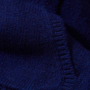 Osborne Knitwear Hoodie - Lamswol - Dark Cobalt - 3XL