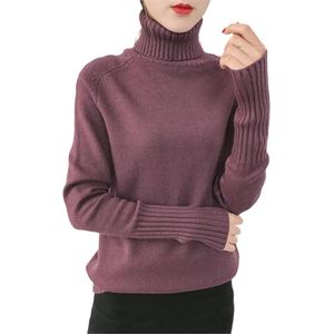 Dames kasjmier trui met rolkraag voor herfst en winter