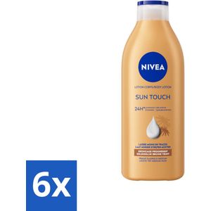 NIVEA – Bodylotion – Sun Touch Bruinen Zonder Zon – 400 ml - Voordeelverpakking - 6 stuks
