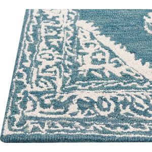 GEVAS - Vloerkleed - Blauw - 160 x 230 cm - Wol