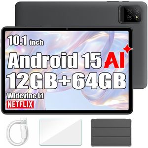 OSCAL Tablet Pad 30 WIFI - Doke AI - 12GB RAM - 64GB ROM - 6600 mAh - 10.1 Inch - Android 15 - Widevine L1 - 1080P FHD - Grijs