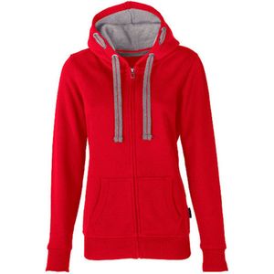 Women's Hooded Jacket met ritssluiting Red - L
