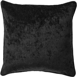 Dutch Decor LEWY - Kussenhoes 45x45 cm - Raven - Zwart - met rits - zonder binnenkussen