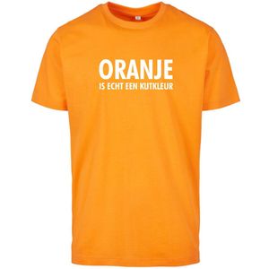 T-shirt oranje - Oranje is echt een kutkleur II - Wit - S - soBAD. - Koningsdag - Unisex - Oranje - Voetbal - Nederland