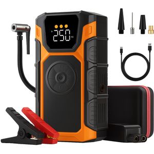 Oneproduct - Jumpstarter - 6000 Ampere - Voor Diesel & Benzine - Met Compressor