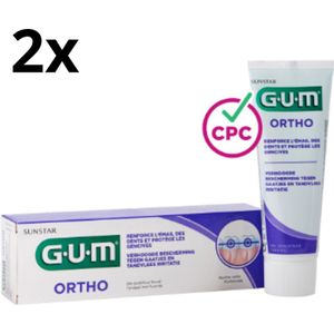 GUM Ortho Tandpasta - 2 x 75 ml - Voordeelverpakking