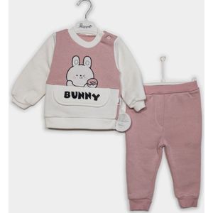Baby set konijn | roze | maat 80 / 12 maanden