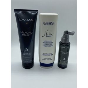 L'Anza Healing Remedy set - scalp Balancing cleanser - scalp balancing conditioner - scalp balancing treatment