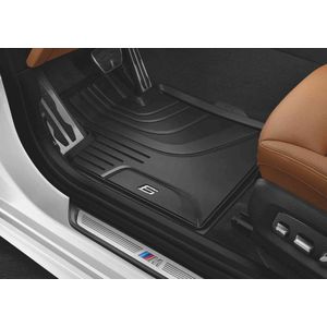 Rubberen Automatten Voorzijde voor BMW 6 Serie Gran Turismo (G32) - Tweedelig - Slijtvast - Incl. LCI & Klittenbandpluggen - Linker Stuur - Zwart - Thermoplastische Elastomeren