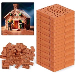 Mini bakstenen - 50 stuks rood - miniatuurstenen voor handwerk - schaalmodeltegels - bouwstenen - doe-het-zelf poppenhuis tuindecoratie .