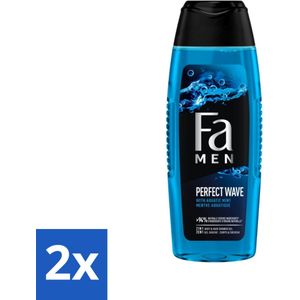Fa Men - Perfect Wave - 2 in 1 Douchegel & Shampoo - Menthol - 250 ml - Voordeelverpakking - 2 stuks
