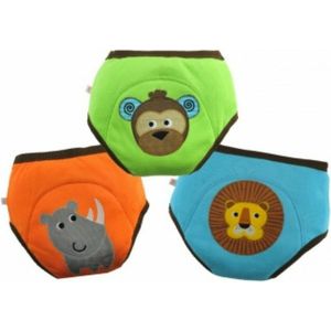 Zoocchini set van 3 oefenbroekjes - 100% organic katoen - Safari - Jongens - 3-4 jaar