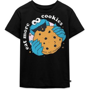 Sesamstraat Cookie Monster Eet meer koekjes Premium T Shirt Kinderen