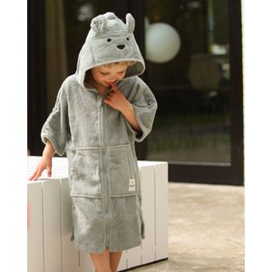 Bobbé - Kinderbadjas - Groen - Met Rits