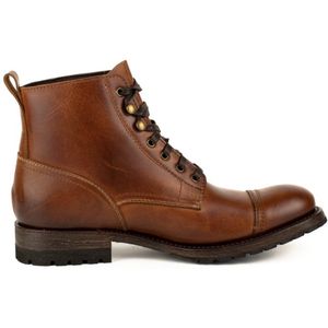 Mayura Boots 2478 Kastanje/Bruin Veter Laars Urban Outdoor Cowboy Militair Enkel Model Heren Ronde Neus Veter Sluiting Maat EU 45