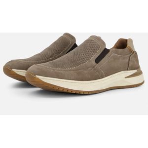 Outfielder Instappers taupe Nubuck - Maat 42