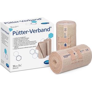Hartmann - Putter verband - met verbandklemmen - 8cm x 5 meter