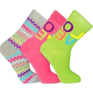 Kinderen sokken liefde - met Elastan - prijs per 3 assortie