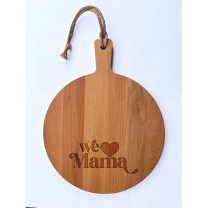 Hebberij - Borrelplank - Rond - 30 cm - We love mama
