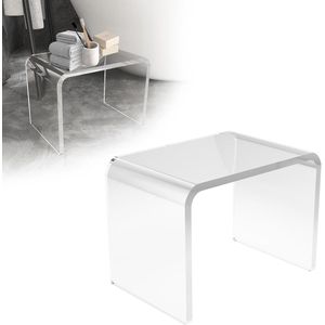 Moderne U-vormige Acryl Eindtafel - Elegante Bijzettafel met Transparante Randen