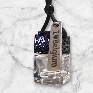 Autoparfum I Love Belgium - 8ml - Black Scents - Traditional Ritual Overseas - Autogeur - Autogeurtje - Auto verfrisser - Auto luchtverfrisser - Auto parfum - Cadeau man - Verjaardagscadeau - Vaderdag - Moederdag