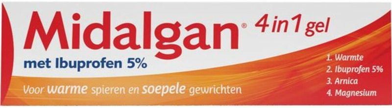 Midalgan - 4 in 1 Gel - 100 gr - Met 5% Ibuprofen