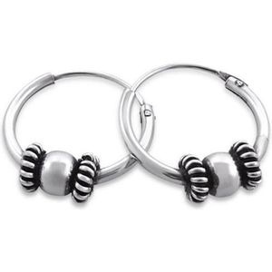 Aramat Jewels Oorringen - Zilveren Bali Oorringen - Stijlvol en Veelzijdig - Zilver - Mannen - Kinderen - 2